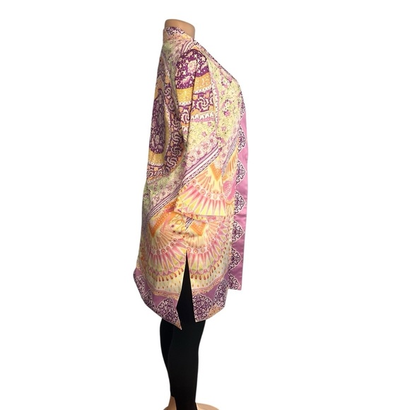 3/$30 🍂 Chico's Pink Lilac Mosaic Medallion Open Front Kimono - Picture 5 of 11